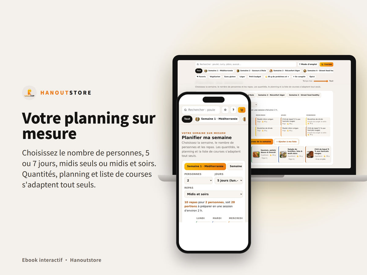 Batch Cooking Protéiné : planning batch cooking sur mesure