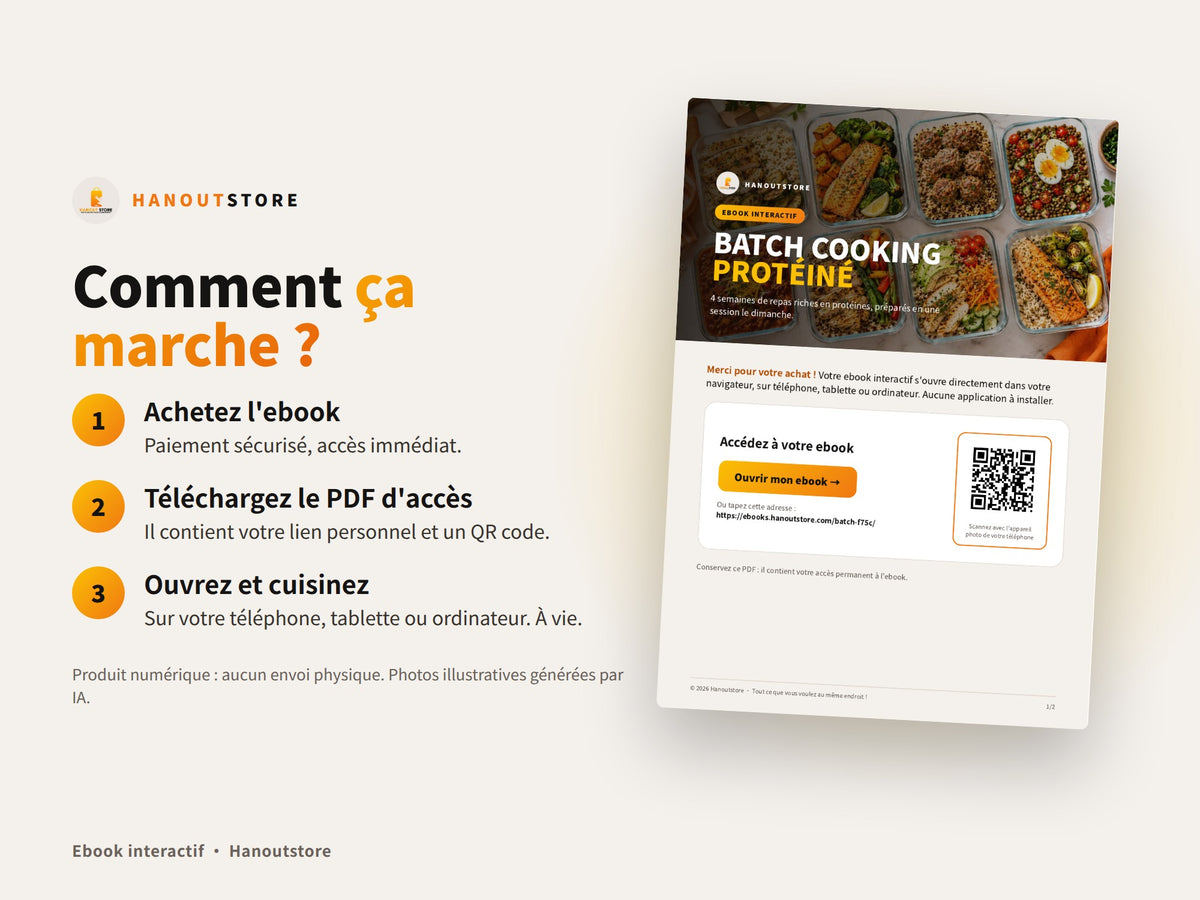 Batch Cooking Protéiné : comment recevoir et ouvrir l'ebook