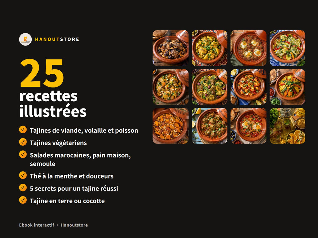 Le Tajine de A à Z : 25 recettes de tajine illustrées