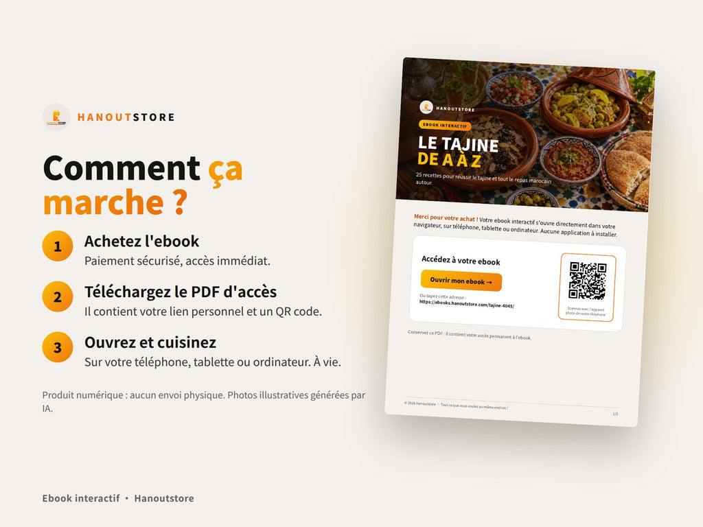 Le Tajine de A à Z : comment recevoir et ouvrir l'ebook